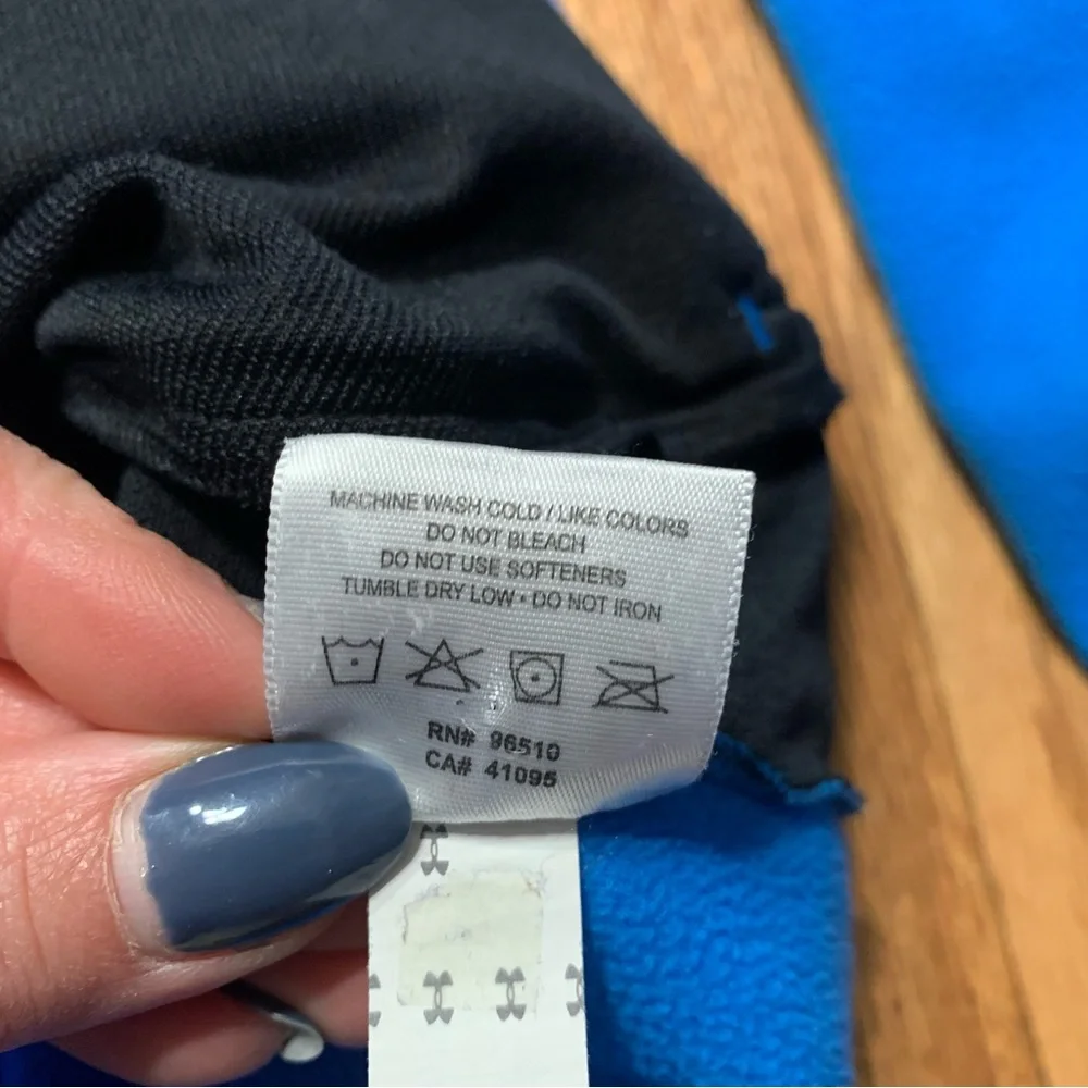 Under Armour Full-Zip Light Fleece Jacket - Cerulean Blue & Black Medium - Picture 10 of 12